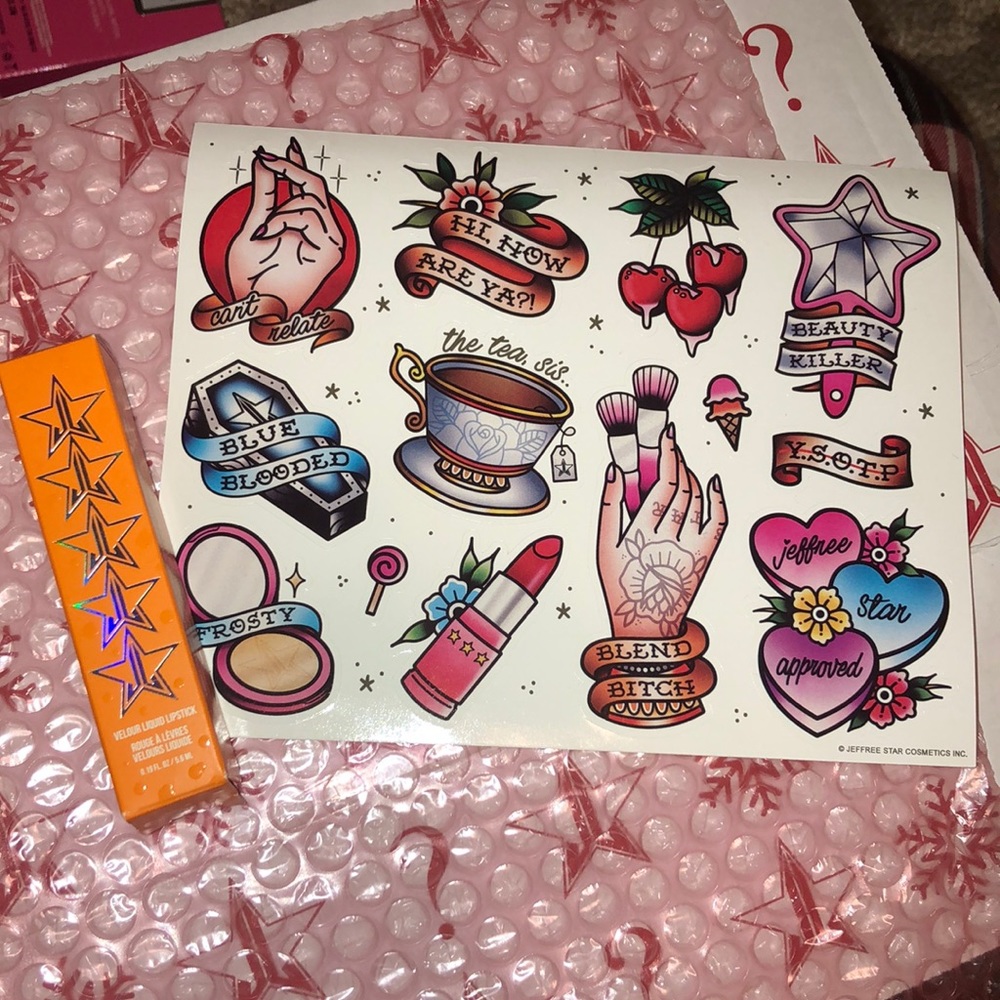 Jeffree Star Velour Liquid Lipstick & Stickers
